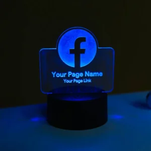 Customizable Facebook Logo Design Acrylic Multicolor Night Lamp