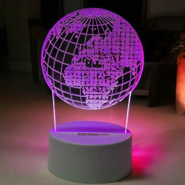 Acrylic Multicolor Night Lamp (Globe)