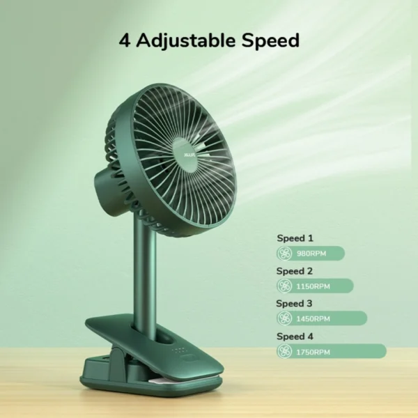 JISULIFE FA13R Rechargeable Clip Fan (8000mAh) - Image 2